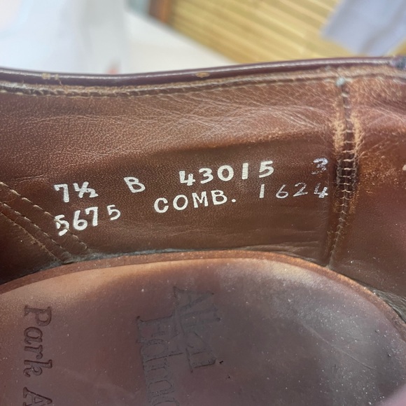 Allen Edmonds “Park Avenue” Mens Leather Cap Toe Oxfords Mahogony 7.5D - Picture 6 of 7
